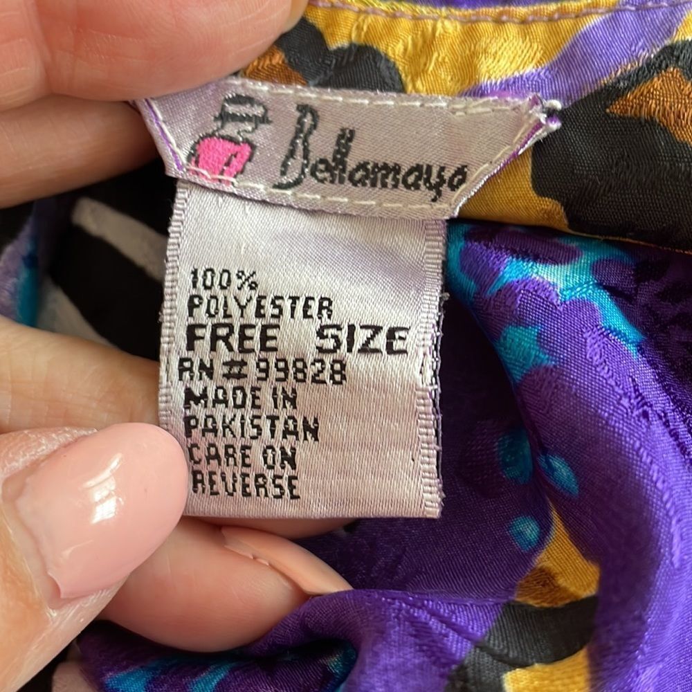 Bellamayo multi pattern‎ & multi patterned polyester caftan/muumuu - Picture 7 of 8
